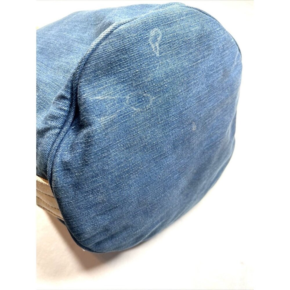 Gap Bucket Tote Bag Canvas Blue Jean Denim - Picture 4 of 7